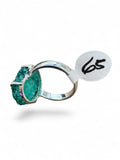 Marine Blue Quartz Solid 925 Sterling Silver Ring 6.5