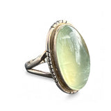 Prehnite Solid 925 Sterling Silver Ring 10