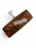 Seam Agate Solid 925 Sterling Silver Pendant