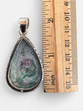 Ruby Fuchsite Silver Overlay Pendant