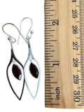 Garnet Solid 925 Sterling Silver Earrings