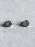 Labradorite Solid 925 Sterling Silver stud Earrings