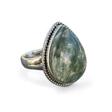 Seraphanite Solid 925 Sterling Silver Ring 6