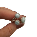 Larimar Solid 925 Sterling Silver Ring 8.5