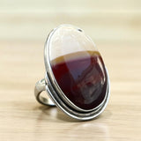 Mookaite Jasper Solid 925 Sterling Silver Ring 5.5