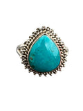 Kingman Turquoise Solid 925 Sterling Silver Ring 6