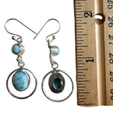 Caribbean Larimar Solid 925 Sterling Silver Earrings