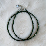 Green Quartz 2 mm Beaded Necklace