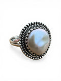 Pearl Solid 925 Sterling Silver Ring 6