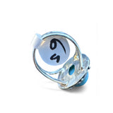 Caribbean Larimar Solid 925 Sterling Silver Ring 6.5