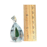 Green Onyx & Peridot Solid 925 Sterling Silver Pendant