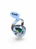 Kingman Peacock Dahlia Solid 925 Sterling Silver Ring 8