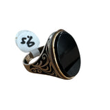 Black Onyx Solid 925 Sterling Silver Ring 9.5