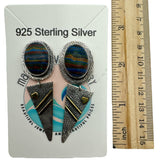 Fordite Solid 925 Sterling Silver Earrings