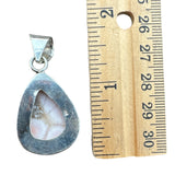 Natrolite Pink Larimar Solid 925 Sterling Silver Pendant