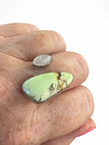Lemon Chrysoprase & Moonstone Solid 925 Sterling Silver Ring 9