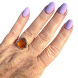 Padparadscha Sapphire Solid 925 Sterling Silver Ring 7.5