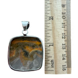 Bumblebee Jasper Solid 925 Sterling Silver Pendant