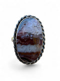Crazy Lace Agate Solid 925 Sterling Silver Ring 10