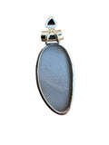 Titanium Druzy & Amethyst Solid 925 Sterling Silver Pendant