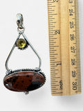 Mahogany Obsidian Silver Overlay Pendant
