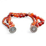 Carnelian Magnetic beaded Bracelet 7.5 inch