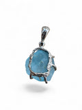 Blue Topaz Solid 925 Sterling Silver Pendant