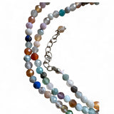 Mixed Gemstone 3 mm Beaded Necklace