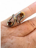 Citrine Solid 925 Sterling Silver Ring 5.5