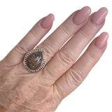 Leopardskin Jasper Solid 925 Sterling Silver Ring 8