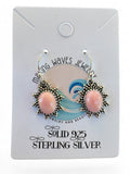 Pink Queen Conch Solid 925 Sterling Silver Earrings