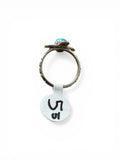 Kingman Turquoise Cactus Solid 925 Sterling Silver Ring 5.5