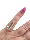 Lemurian Quartz Solid 925 Sterling Silver Ring 6