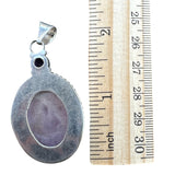 Pink Kunzite & Amethyst Solid 925 Sterling Silver Pendant