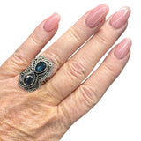 Teal Kyanite Solid 925 Sterling Silver Ring 6