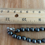 Hematite 6 mm Beaded Necklace