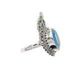 Fire Opalite Solid 925 Sterling Silver Ring 6