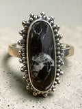 White Buffalo Solid 925 Sterling Silver Ring 6