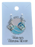 Blue Topaz Solid 925 Sterling Silver Earrings