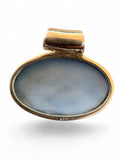 Owyhee Opal & Moonstone Solid 925 Sterling Silver Pendant