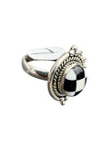 Checkerboard Solid 925 Sterling Silver Ring 7