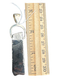 Titanium treated Quartz Solid 925 Sterling Silver Pendant
