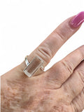 Lemurian Quartz Solid 925 Sterling Silver Ring 6