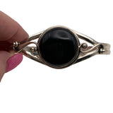 Black Onyx Solid 925 Sterling Silver Cuff Bracelet
