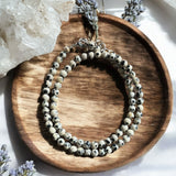 Dalmatian Jasper 4 mm 16 in Beaded Necklace