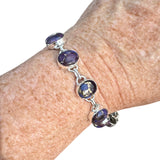 Purple Mojave Turquoise Solid 925 Sterling Silver Bracelet