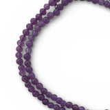 Amethyst 4 mm Beaded Necklace