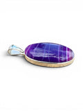 Purple Botswana Agate Solid 925 Sterling Silver Pendant