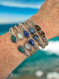 Shattuckite Solid 925 Sterling Silver Bangle Bracelet