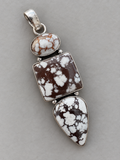 Wild Horse Jasper Silver Overlay Pendant